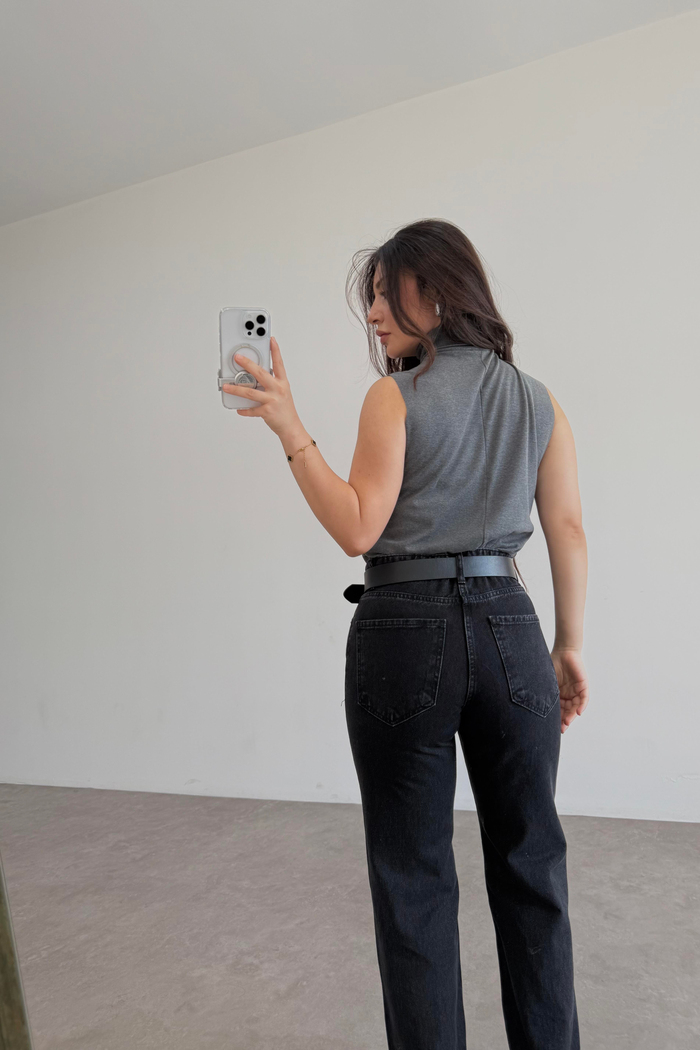 MNG Orj. Balıkçı Yaka Body Gri