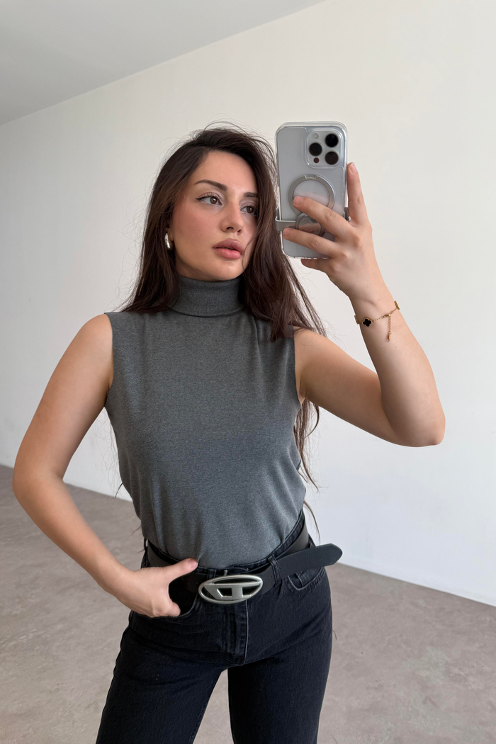 MNG Orj. Balıkçı Yaka Body Gri