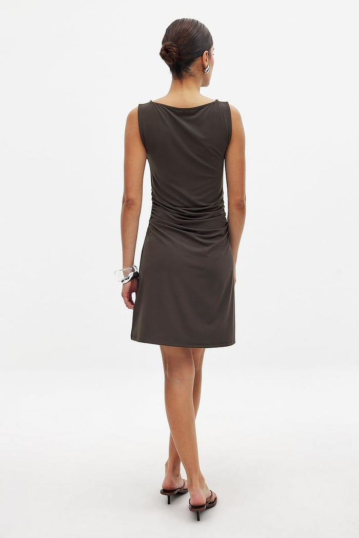 Na-Kd Orj. Drapeli Kahve Elbise 