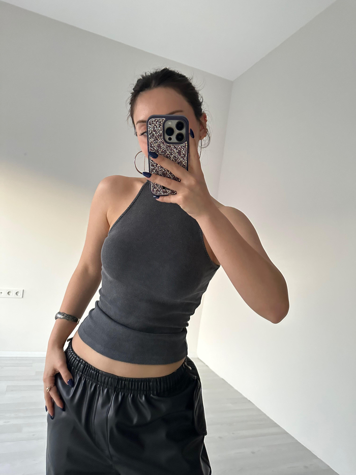 Orjinal Marka Asit Yıkama Boğazlı Body