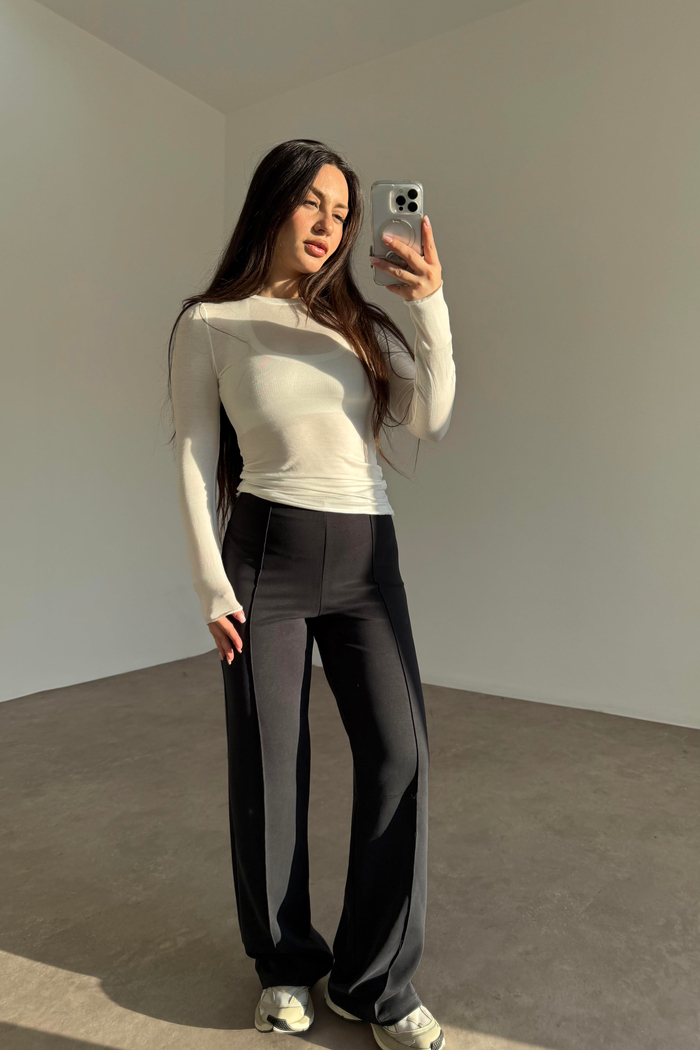 Oys. Modal Likralı Yüksek Belli Antrasit Spor Pantolonu