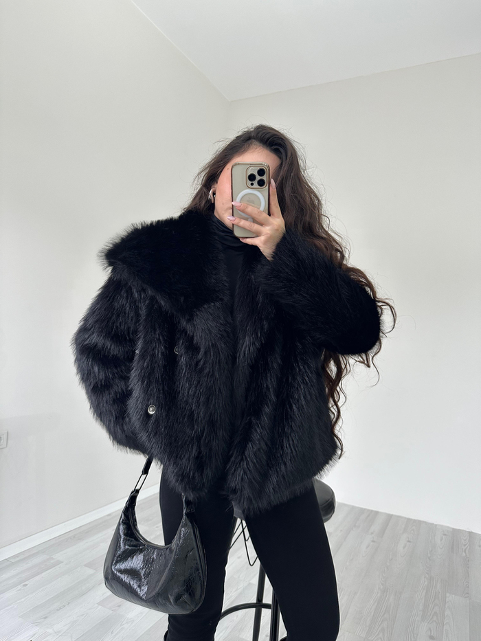 Premium İthal Kürk Siyah