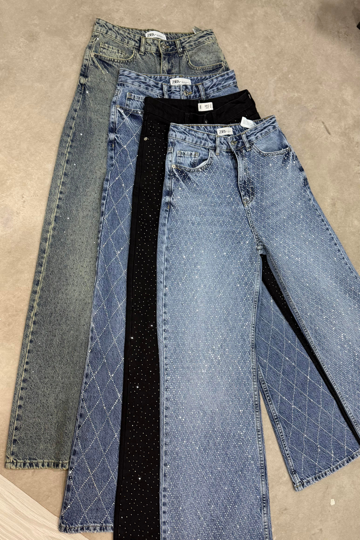 Sık Taş İşlemeli Light Blue Orijinal Jean