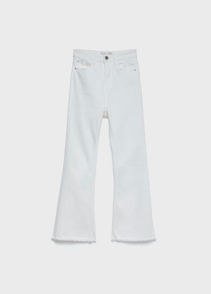 Strdv. Orijinal Beyaz Mini Flare Jean