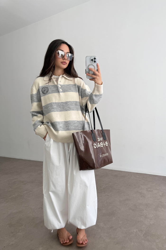 Strdvrs Orj. Polo Yaka Çizgili Kazak