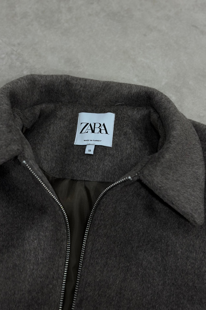 ZR Orj. Kalın Kaşe Dokulu Koyu Kahve Ceket