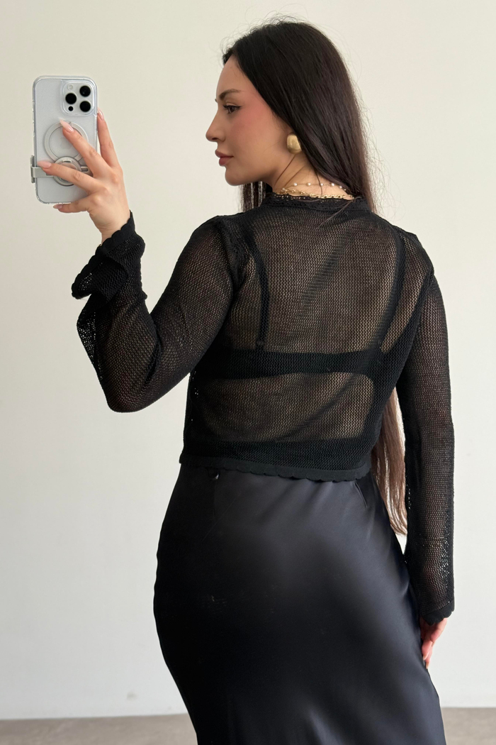 Zr Orj. Merserize Örme Bluz Siyah