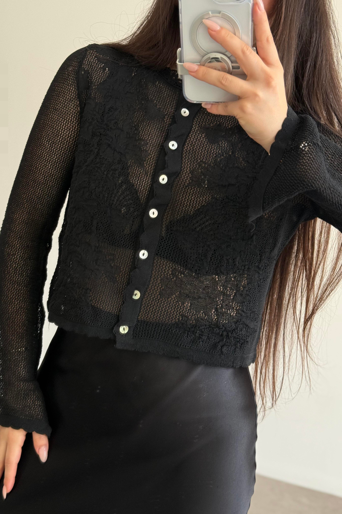 Zr Orj. Merserize Örme Bluz Siyah