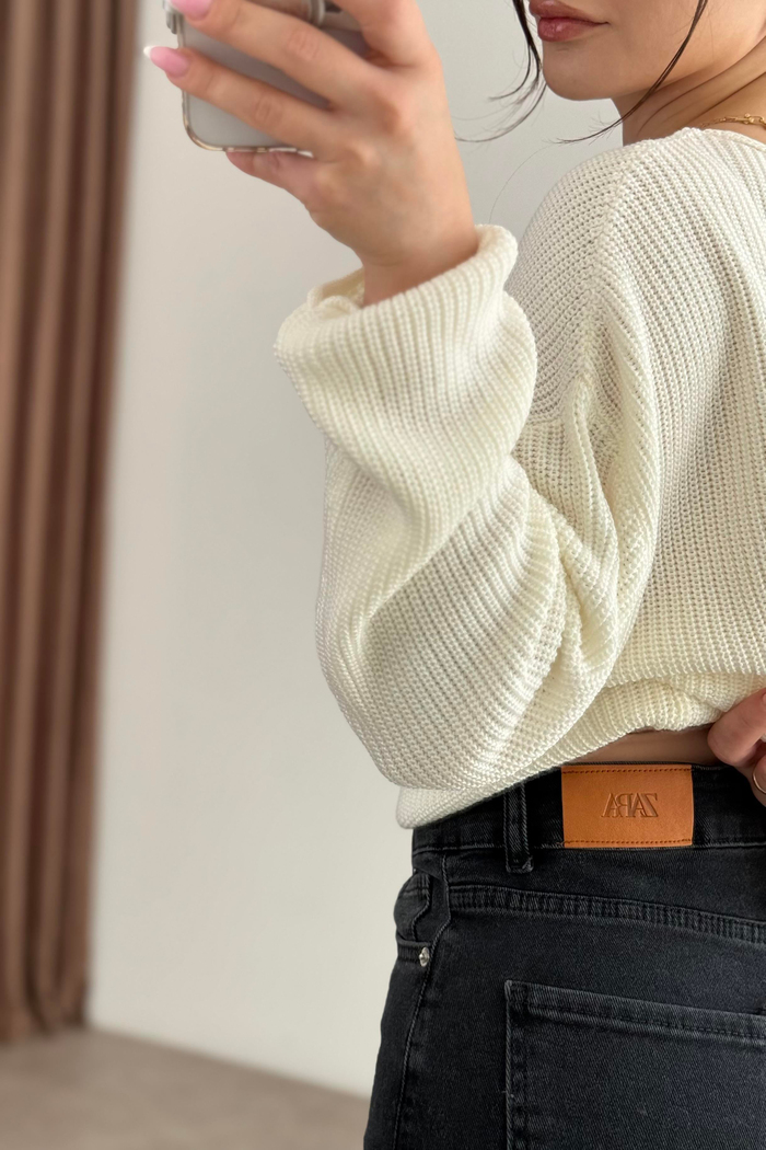 ZRA Dikişli Paça Straightleg Füme Jean 
