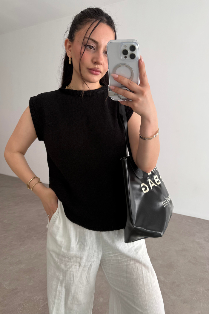 Zra Kolsuz Triko Bluz Black