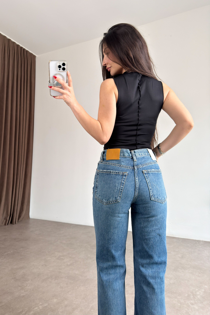 ZRA Orijinal Eskitme Detaylı Straight Jean