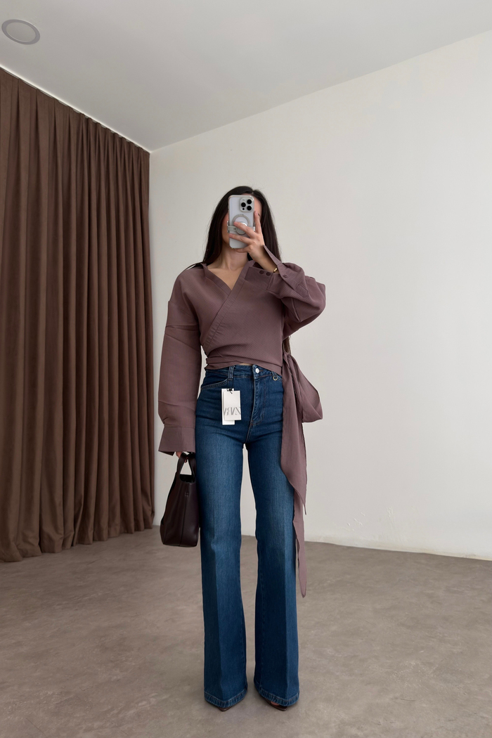 Zra Orj. Ütü Detaylı Flare Orta  Mavi Jean 