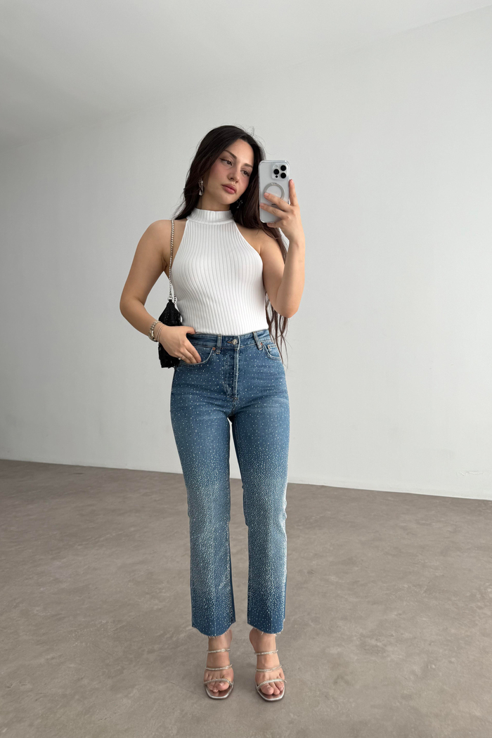 Zra Orj. Full Taşlı Işıltılı Jean