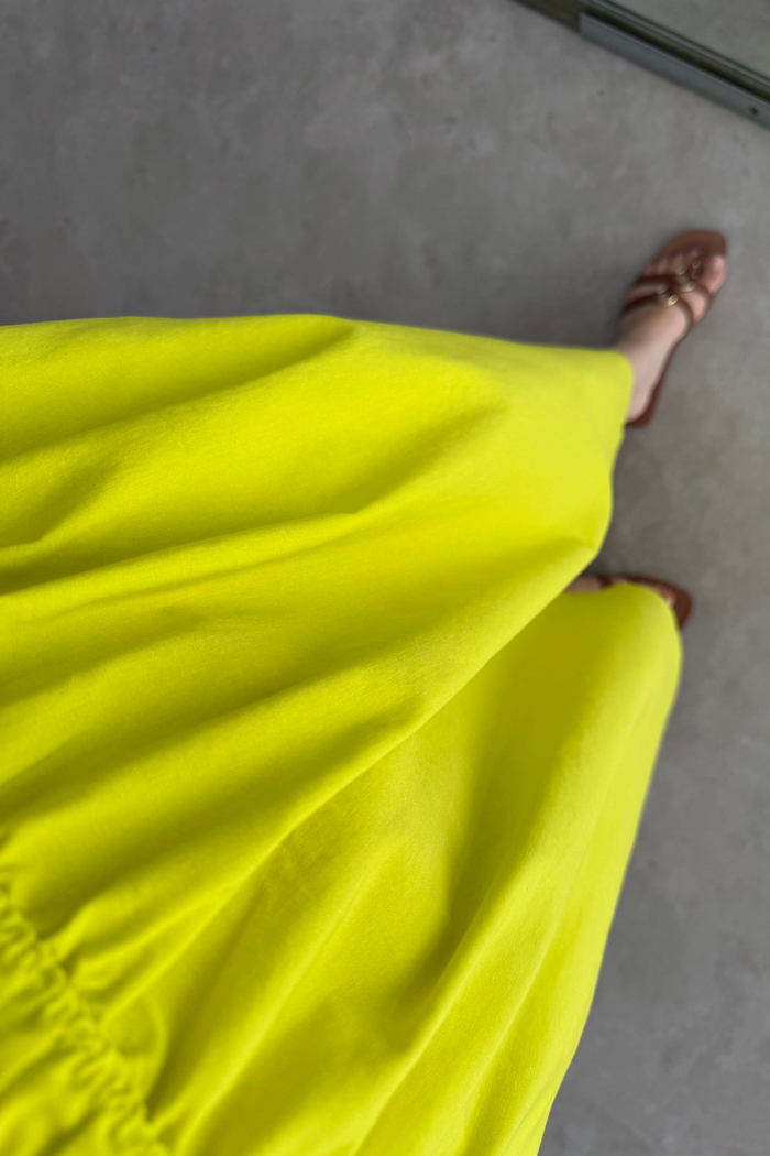 Zra Orj. Lime Elbise