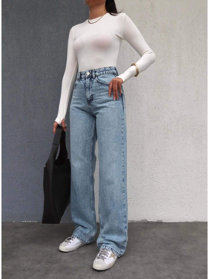 Açık Mavi Straight Orj Jean