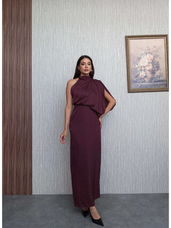 Asimetrik Drapeli Elbise E.H Collection