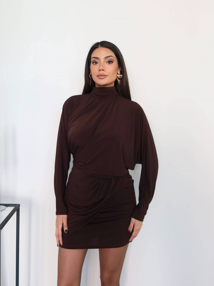 Belden Oturtmalı Drapeli Mini Elbise E.H Collection