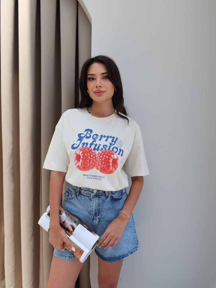 Berry Baskılı T-Shirt