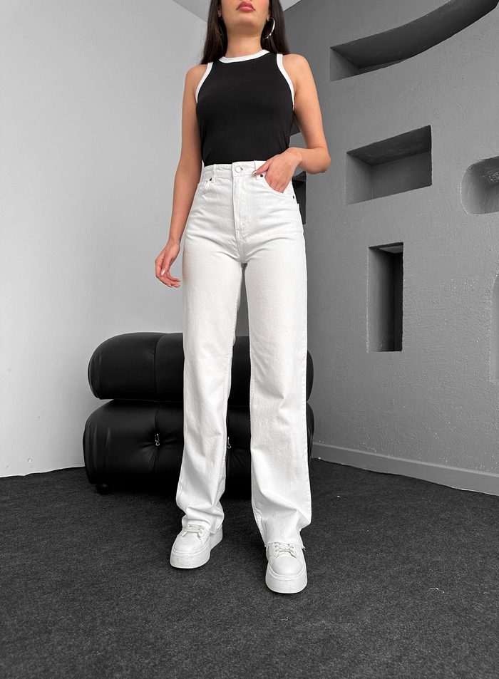 Beyaz Wide-Leg Jean