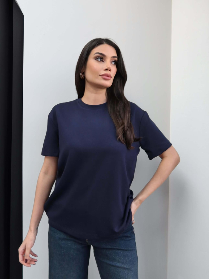 Bisiklet Yaka Modal Tshirt