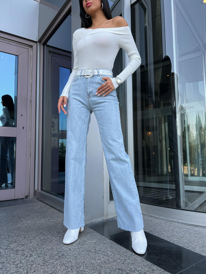 Blue Wide Leg Jean
