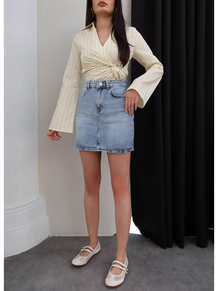 Cepli Denim Mini Etek