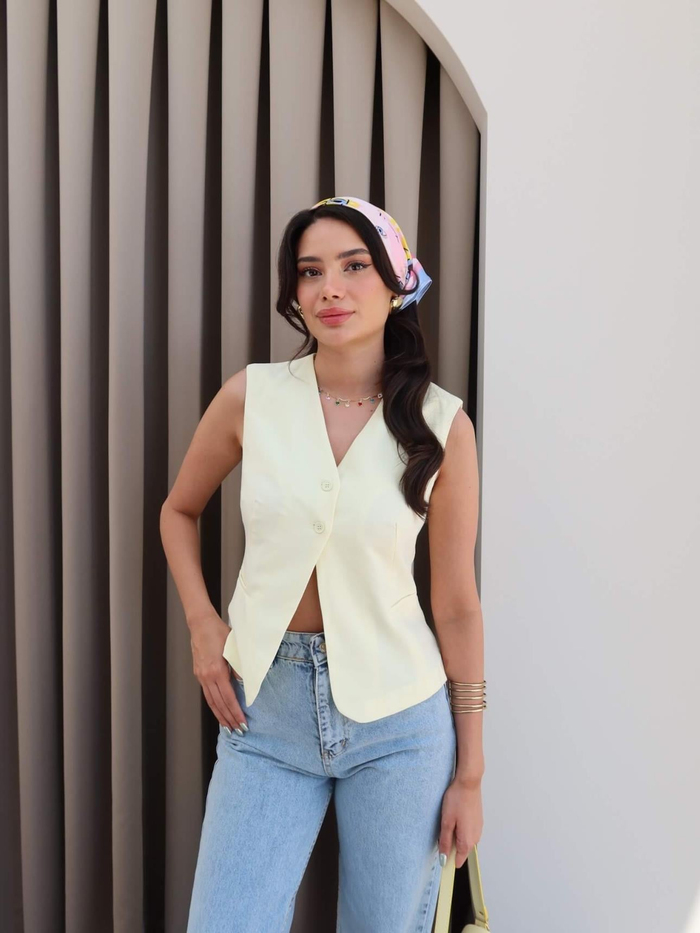 Cepli Düğmeli Yelek