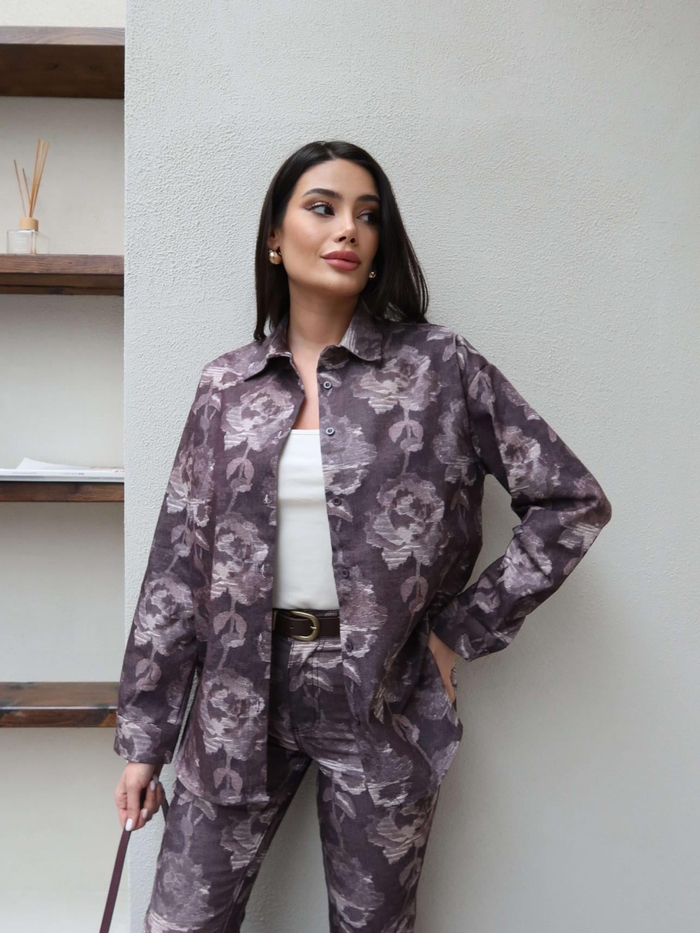 Çiçek Desenli Gömlek