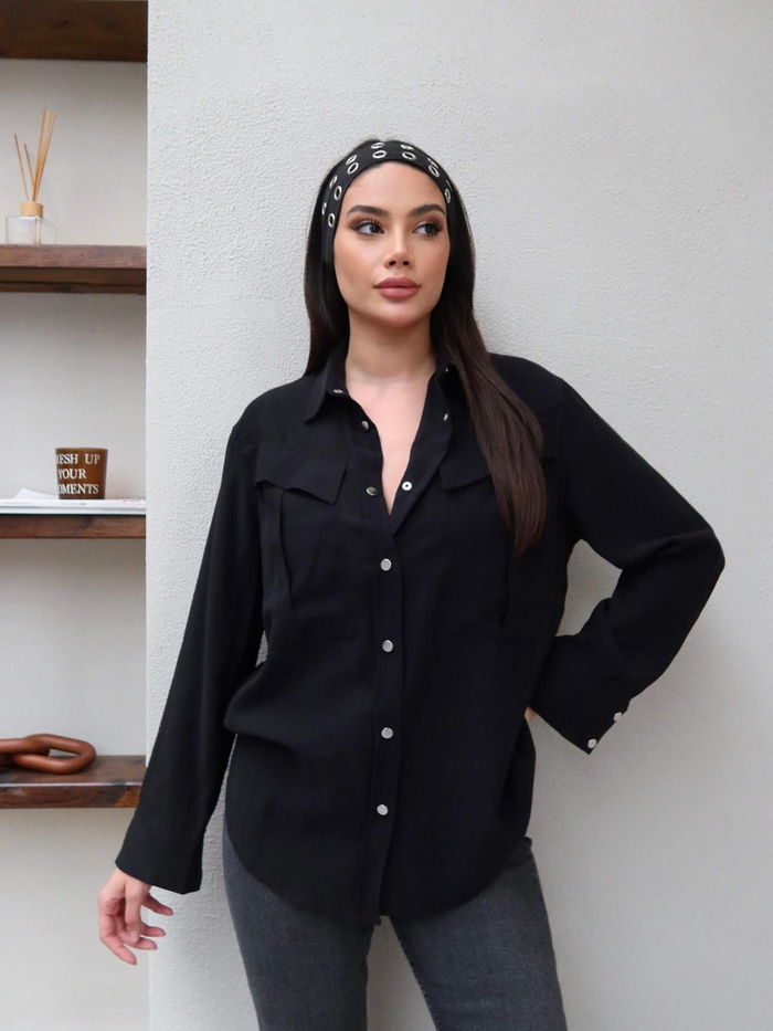 Çıtçıtlı Tencel Gömlek