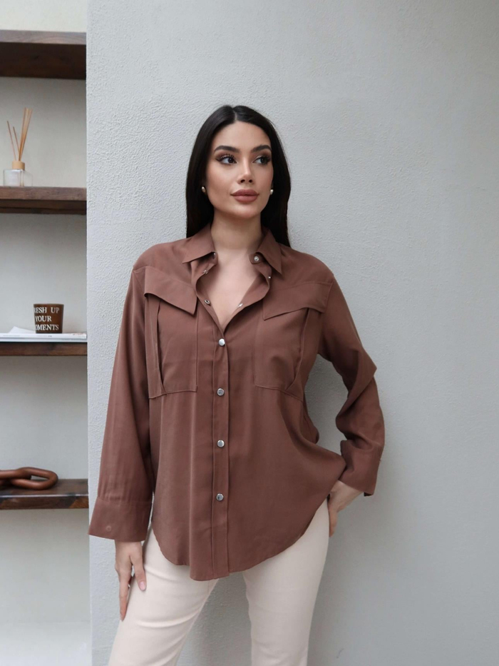 Çıtçıtlı Tencel Gömlek