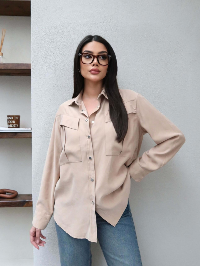 Çıtçıtlı Tencel Gömlek
