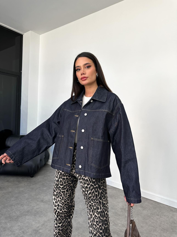 Darkblue Cepli Kot Ceket