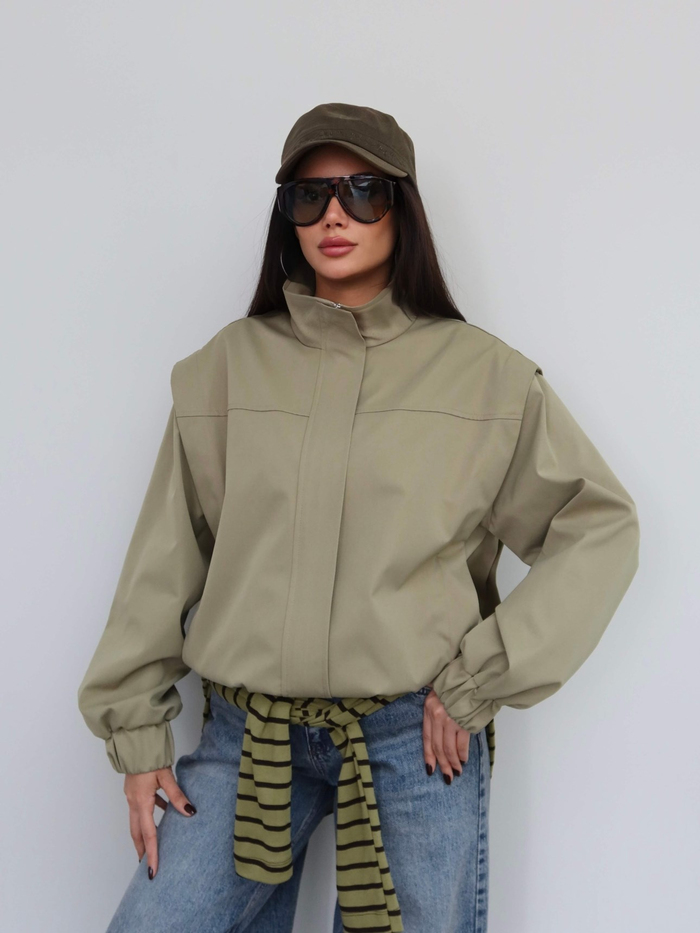 Dik Yaka Büzgü Detaylı Ceket E.H Collection