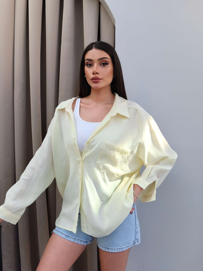 Düşük Omuz Oversize Gömlek