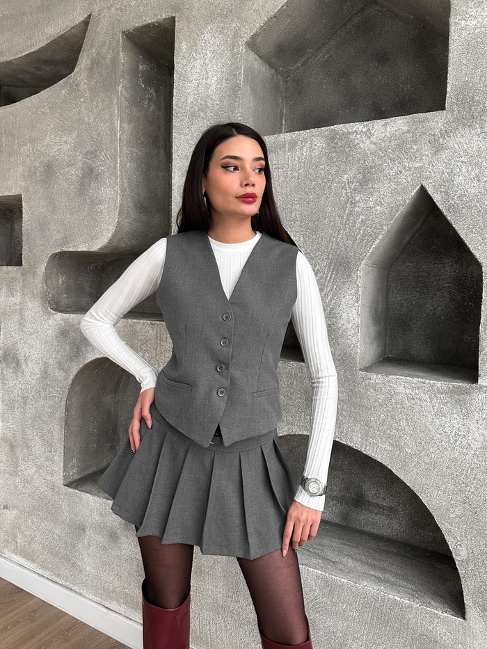 E.H Exclusive Gri Yelek