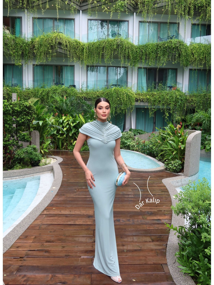 EH Collection Drape Yaka Maxi Elbise
