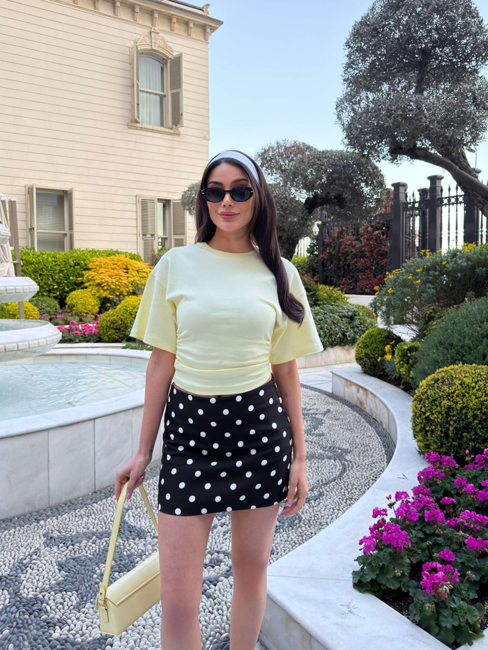 EH Collection Puantiyeli Mini Şort Etek