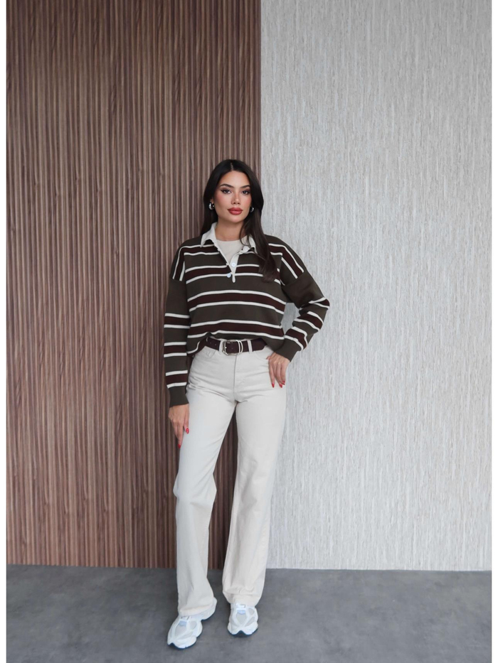 Ekru Straight Orj Jean