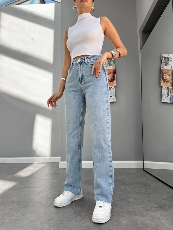 Ice Blue Straight Fit Orj Jean