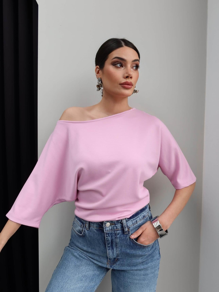 Kayık Yaka Düz Tshirt