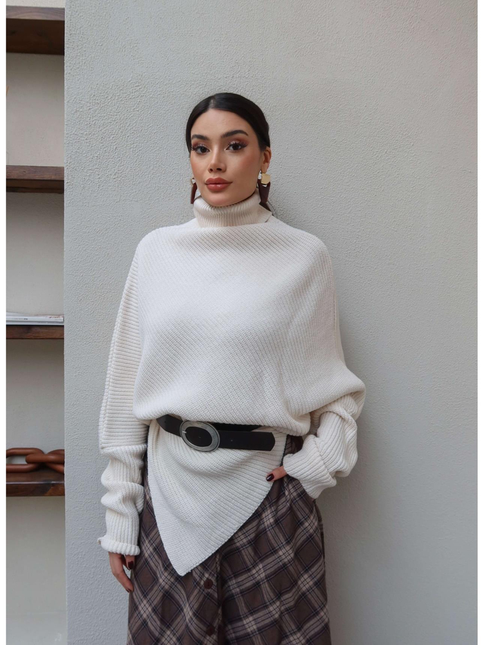 Kemerli Asimetrik Kesim Kazak