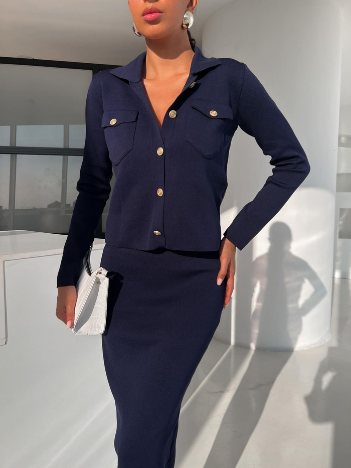 Lacivert Polo Yaka Etekli Takım
