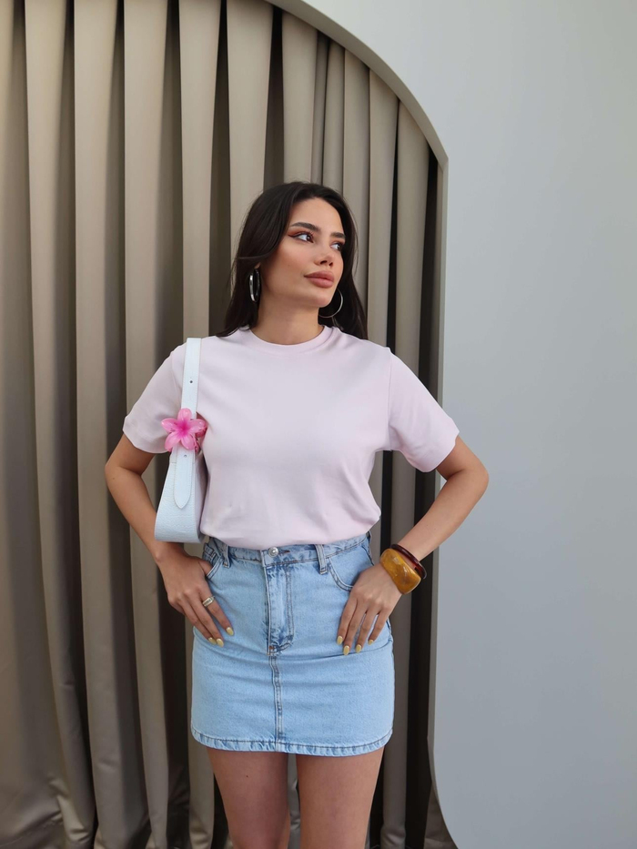 Likralı Bisiklet Yaka T-Shirt