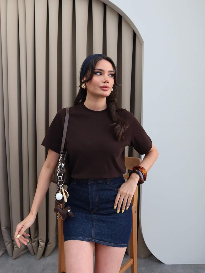 Likralı Bisiklet Yaka T-Shirt