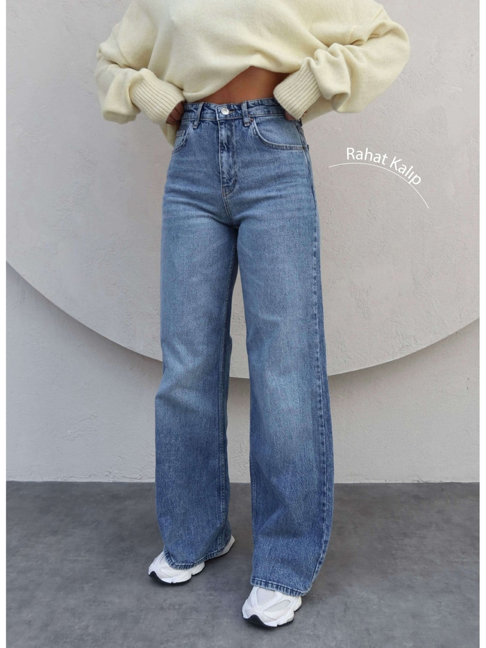 Likralı Straight Jean