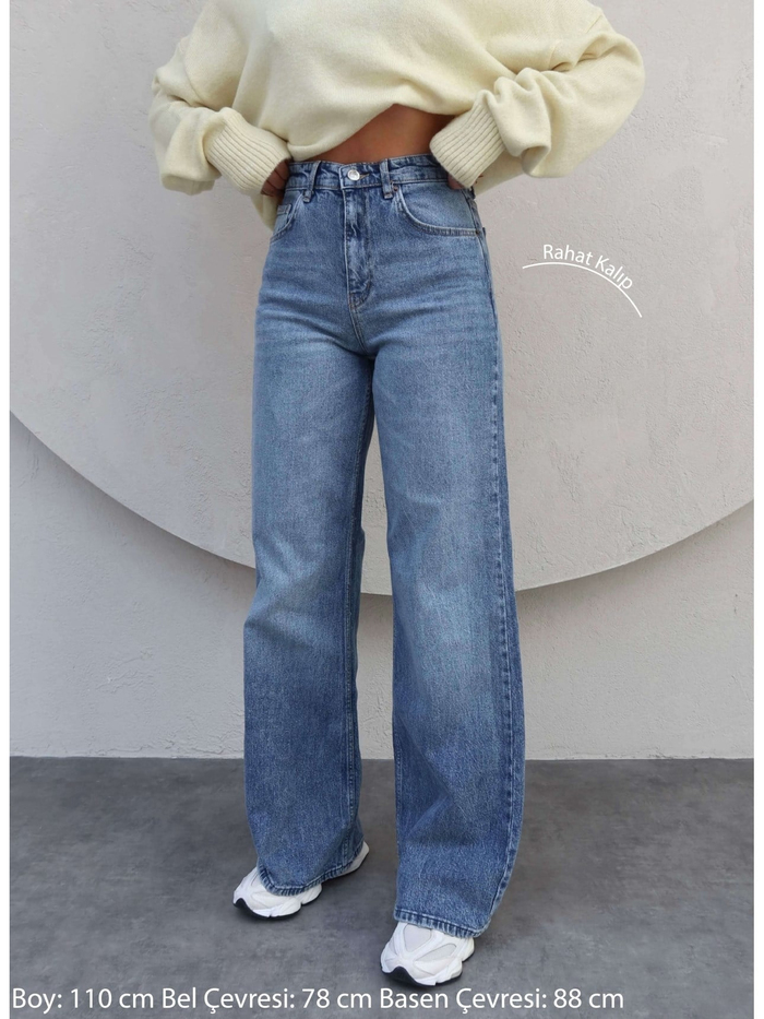 Likralı Straight Jean