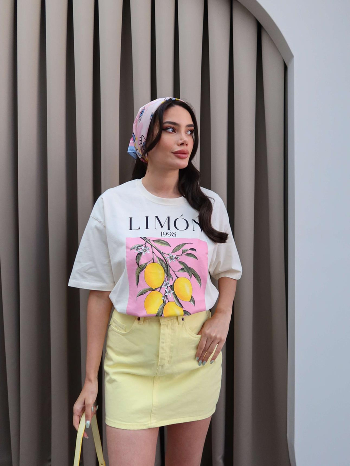 Limon Baskılı T-Shirt