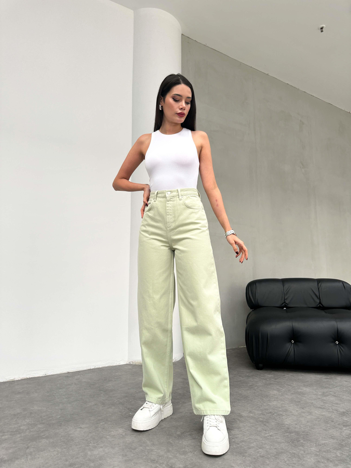 Mint Yeşili Baggy Jean