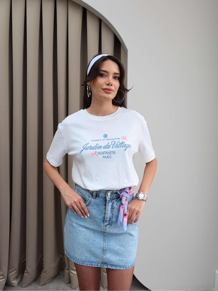 Montmartre Paris Yazılı T-shirt