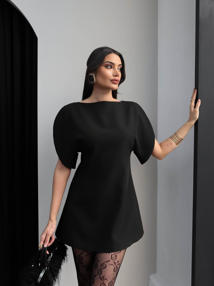 Omuz Dekolte Mini Elbise